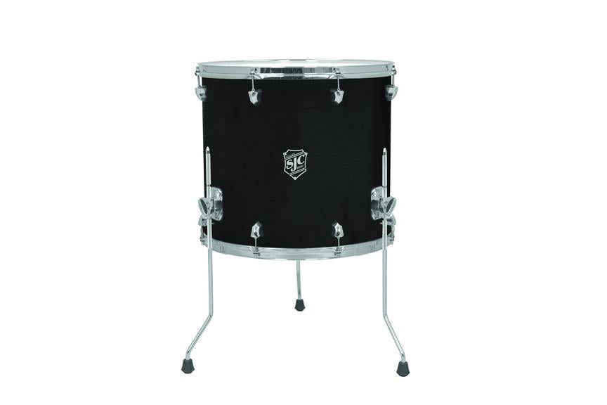 SJC Navigator Floor Tom 16x18 Ghost Black - Chrome Hardware