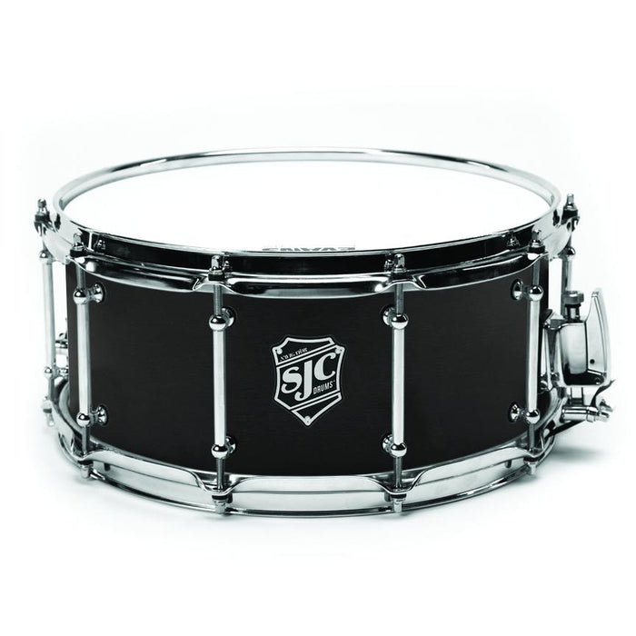 SJC Navigator Snare Drum 6.5x14 Ghost Black - Chrome Hardware