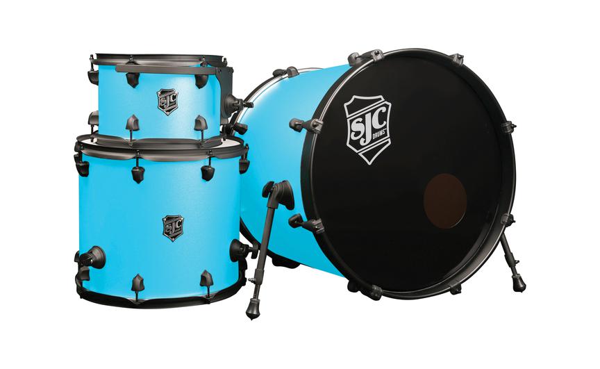 SJC Pathfinder 3pc Kit 8x12,14x16,18x22 Caribbean Blue - Black Hardware