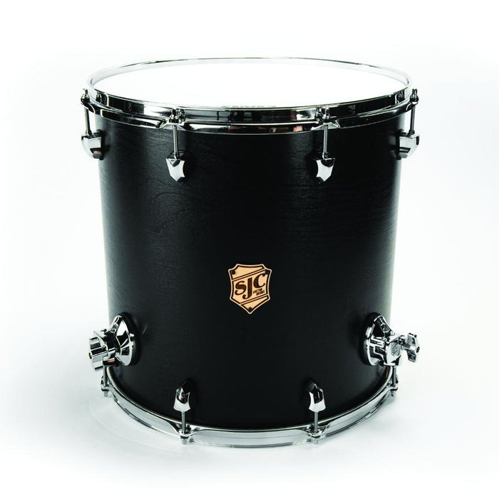 SJC Tour Series 16x16 Floor Tom - Matte Black - Chrome Hardware