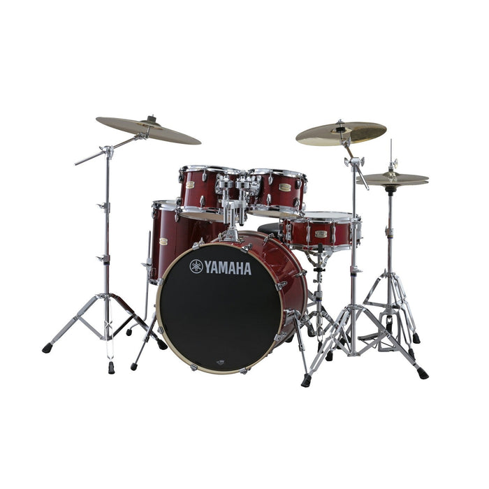 Yamaha Stage Custom Birch Shell Acoustic Drum Set with HW-680W Hardware Pack Cranberry Red