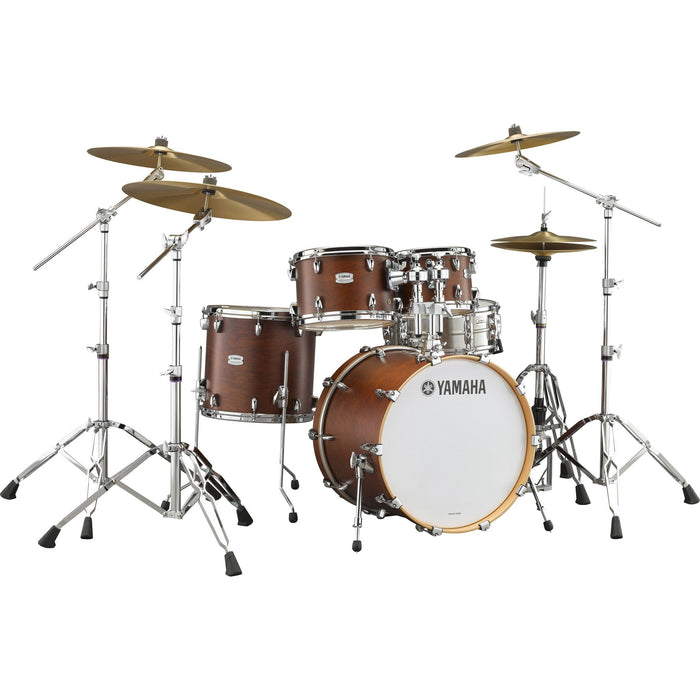 Yamaha Tour Custom 4-Piece Shell Drum Set with 22-Inch Bass Maple Chocolate Satin