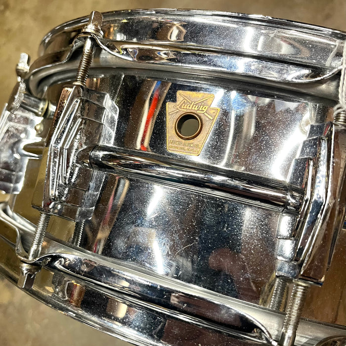 Ludwig Supraphonic 5 x 14 COB Chrome Over Brass Pre Serial - Early 1960s USED VINTAGE