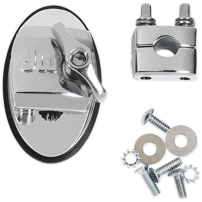 DW Hinged Tom & Floor Tom Bracket - Chrome