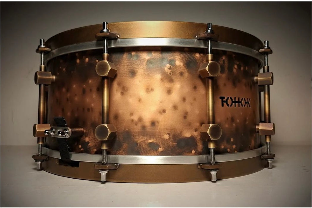 TOHOK Snare Drum 6.5 x 14 copper - 3mm thick - hammered