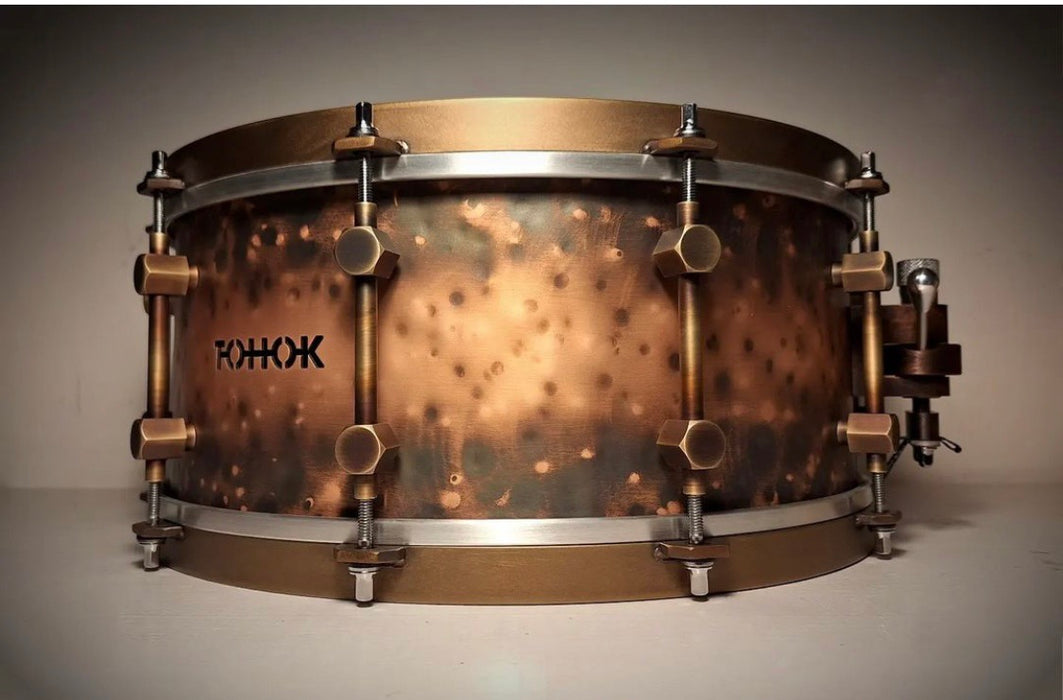 TOHOK Snare Drum 6.5 x 14 copper - 3mm thick - hammered