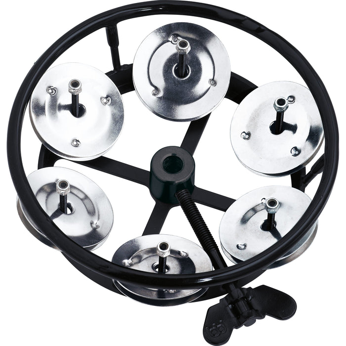 Meinl Professional Hi Hat Tambourine 5" Steel Jingles 1 Row Black