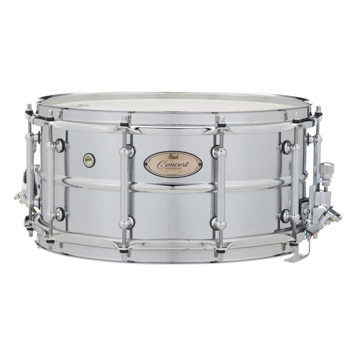 PEARL CRS1465 14x6.5" Beaded Steel Shell Concert Snare Drum, SuperHoop II w/ SR100 Strainer