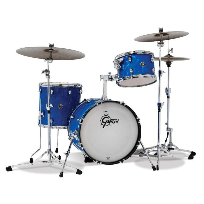 Gretsch Catalina Club 3pc Drum Set w/18"BD Satin Blue Flame