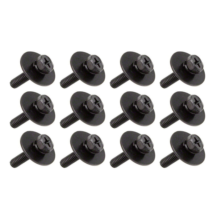 Pearl M4 x 16mm Black Mounting Screw w/ Washer 12pk